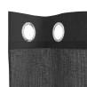 Black Voile Curtains with Grommets - 2 pcs 140x140 cm