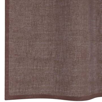 Voile Curtains with Grommets - Brown 140x140 cm | HiPo Market