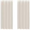 Voile Curtains with Grommets - Cream, 2 pcs | HipoMarket UK