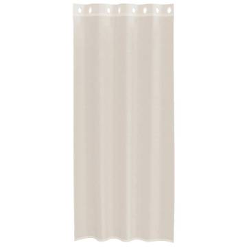 Voile Curtains with Grommets - Cream, 2 pcs | HipoMarket UK