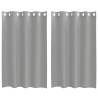 Light Grey Voile Curtains with Grommets - 140x175 cm (2 pcs)