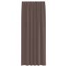 Brown Voile Curtains with Tab Top - 2 pcs | HipoMarket