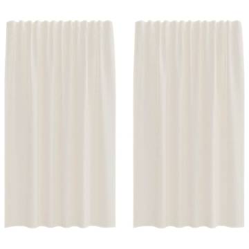 Voile Curtains with Tab Top - Cream | 2 pcs for Stylish Decor