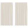 Voile Curtains with Tab Top - Cream | 2 pcs for Stylish Decor