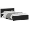  Bed Frame with Headboard and LED Black 140x200 cm Colour black Size 140 x 200 cm 