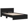 Black Bed Frame with LED Headboard - 140x200 cm | HipoMarket