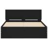 Black Bed Frame with LED Headboard - 140x200 cm | HipoMarket