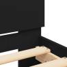 Black Bed Frame with LED Headboard - 140x200 cm | HipoMarket