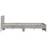 Concrete Grey Bed Frame with LED Headboard | Double 135x190 cm