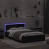 Black Bed Frame with LED Headboard - Small Double 120x190 cm