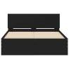 Black Bed Frame with LED Headboard - Small Double 120x190 cm