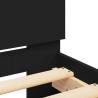 Black Bed Frame with LED Headboard - Small Double 120x190 cm