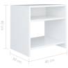 Elegant White Bedside Cabinet - 40x30x40 cm | HipoMarket