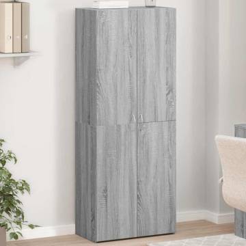 File Cabinet Grey Sonoma - 60x32x153 cm Engineered Wood