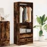 Wardrobe Smoked Oak - Stylish & Compact | Hipomarket