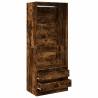 Wardrobe Smoked Oak - Stylish & Compact | Hipomarket