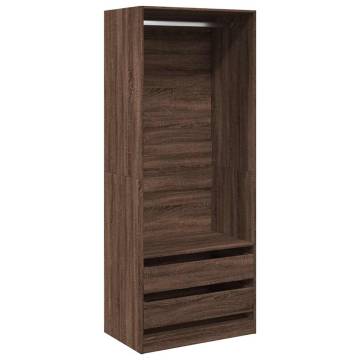 Stylish Brown Oak Wardrobe - 80x50x200 cm | Hipomarket UK