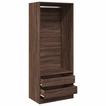 Stylish Brown Oak Wardrobe - 80x50x200 cm | Hipomarket UK