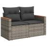 6 Piece Grey Poly Rattan Garden Sofa Set with Cushions