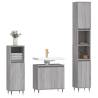 3 Piece Grey Sonoma Bathroom Cabinet Set - Stylish Storage