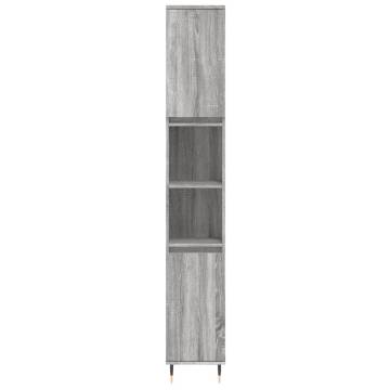 3 Piece Grey Sonoma Bathroom Cabinet Set - Stylish Storage