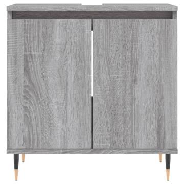 3 Piece Grey Sonoma Bathroom Cabinet Set - Stylish Storage