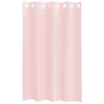 Voile Curtains with Grommets - Light Pink 140x175 cm | HiPo Market