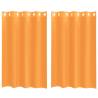 Voile Curtains with Grommets - Orange 140x175 cm (Set of 2)