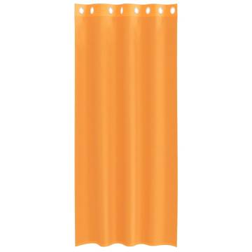 Voile Curtains with Grommets | 2 pcs Orange 140x245 cm