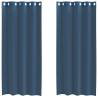 Royal Blue Voile Curtains with Grommets - 2 pcs