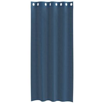 Royal Blue Voile Curtains with Grommets - 2 pcs