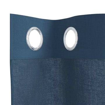 Royal Blue Voile Curtains with Grommets - 2 pcs