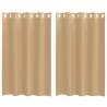 Voile Curtains with Grommets 2 pcs Sand | Hipo Market