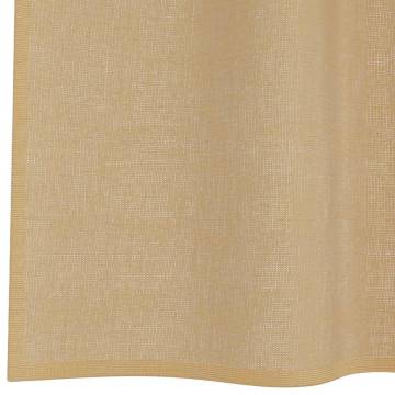 Voile Curtains with Grommets 2 pcs Sand | Hipo Market