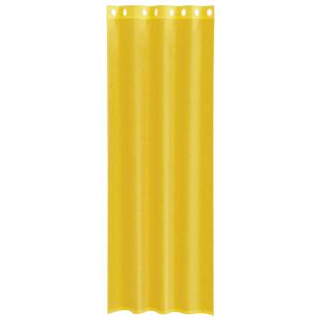 Voile Curtains with Grommets - Yellow 2 pcs | HipoMarket UK