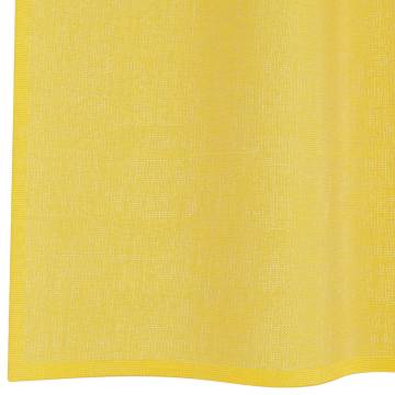 Voile Curtains with Grommets - Yellow 2 pcs | HipoMarket UK