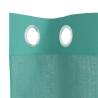 Turquoise Voile Curtains with Grommets - 2 Pcs Set