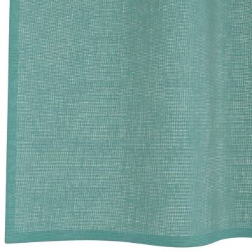 Turquoise Voile Curtains with Grommets - 2 Pcs Set