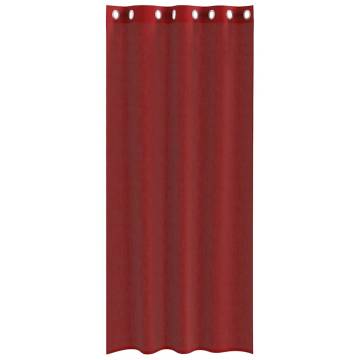 Buy Wine Red Voile Curtains with Grommets - 2 pcs