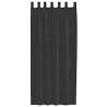 Voile Curtains with Rod Pockets - 2 pcs Black | HipoMarket