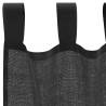 Voile Curtains with Rod Pockets - 2 pcs Black | HipoMarket