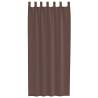 Voile Curtains with Rod Pockets - Brown, 2 pcs | HipoMarket