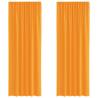 Voile Curtains with Loops 2 pcs Orange 140x260 cm - HipoMarket