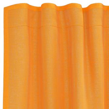 Voile Curtains with Loops 2 pcs Orange 140x260 cm - HipoMarket