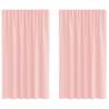 Voile Curtains with Loops - Pink 140x175 cm | Hipomarket UK