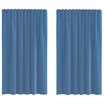 Voile Curtains with Loops 2 pcs Royal Blue 140x175 cm