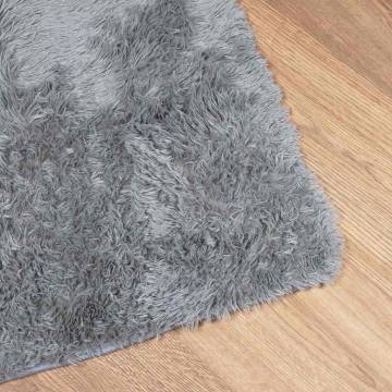 Shaggy Rug High Pile Silver Grey 60x100 cm | Hipo Market