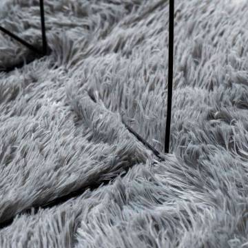 Shaggy Rug High Pile Silver Grey 60x100 cm | Hipo Market