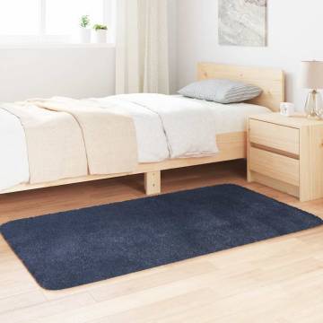 High Pile Navy Shaggy Rug 80x150 cm | Durable & Stylish