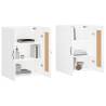 Wall Mounted Cabinets - 2pcs White Engineered Wood | Hipo Market